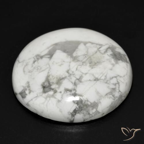 Howlite Blanc grisâtre naturelle Tour, 27.40 ct, Opaque