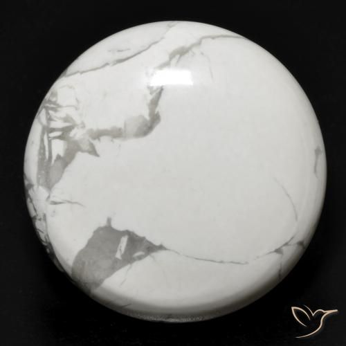25.51ct Naturel Blanc grisâtre Howlite, Tour, Opaque