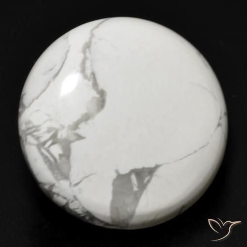 Howlite Blanc grisâtre naturelle Tour, 25.51 ct, Opaque