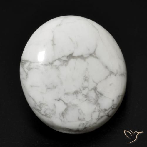 Howlite Blanc grisâtre naturelle Tour, 17.64 ct, Opaque