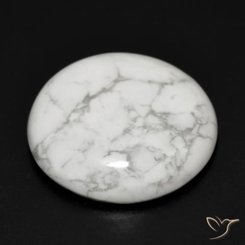 Howlite Blanc grisâtre naturelle Tour, 17.64 ct, Opaque