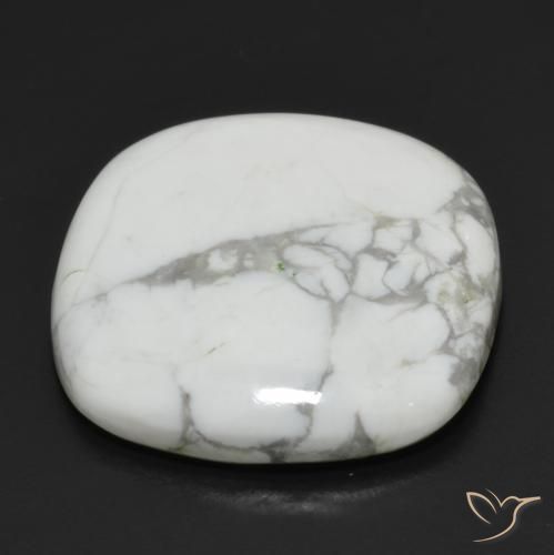 Howlite Blanc grisâtre naturelle Coussin, 24.04 ct, Opaque