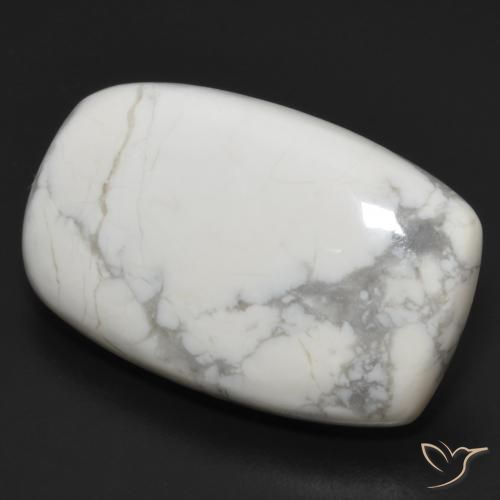 Howlite Blanc grisâtre naturelle Coussin, 22.43 ct, Opaque