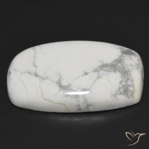 Howlite Blanc grisâtre naturelle Coussin, 22.43 ct, Opaque