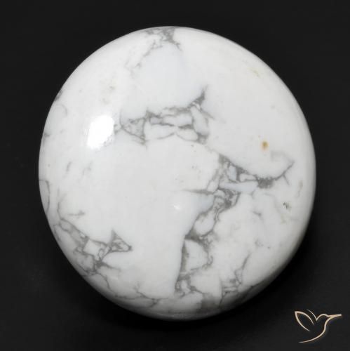 22.53ct Naturel Blanc grisâtre Howlite, Tour, Opaque