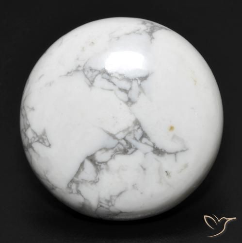Howlite Blanc grisâtre naturelle Tour, 22.53 ct, Opaque