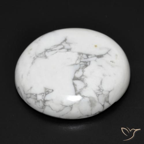Howlite Blanc grisâtre naturelle Tour, 22.53 ct, Opaque