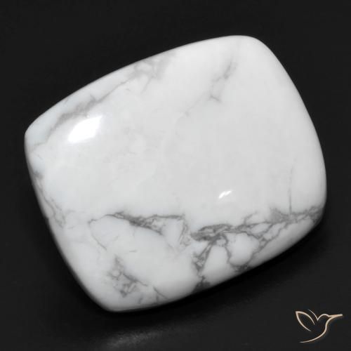 15.56ct Naturel Blanc grisâtre Howlite, Coussin, Opaque