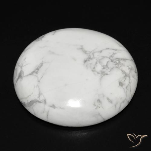 Howlite Blanc grisâtre naturelle Tour, 23.18 ct, Opaque