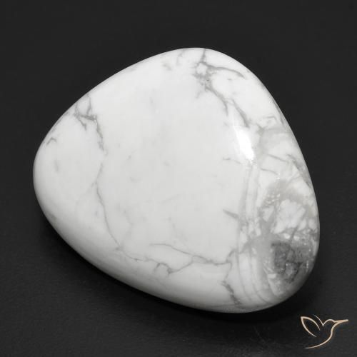 Howlite Blanc grisâtre naturelle Fantaisie, 20.54 ct, Opaque