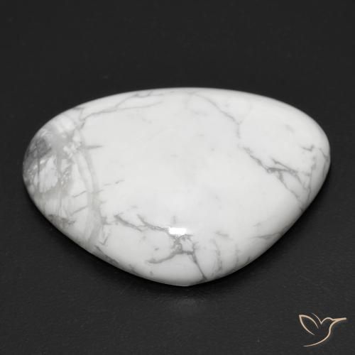 Howlite Blanc grisâtre naturelle Fantaisie, 20.54 ct, Opaque