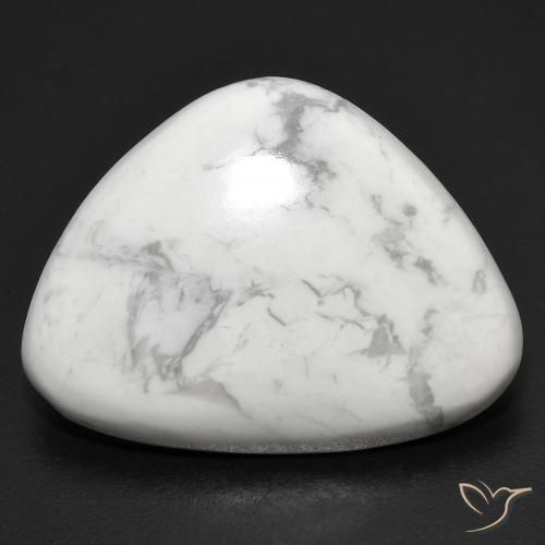 Howlite Blanc grisâtre naturelle Fantaisie, 21.52 ct, Opaque