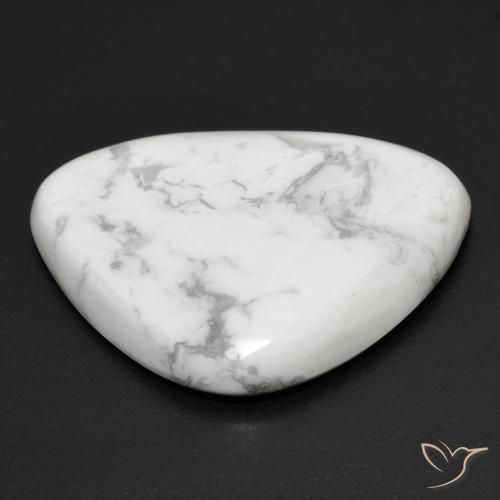 Howlite Blanc grisâtre naturelle Fantaisie, 21.52 ct, Opaque