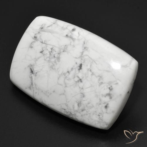 Howlite Blanc grisâtre naturelle Coussin, 29.75 ct, Opaque