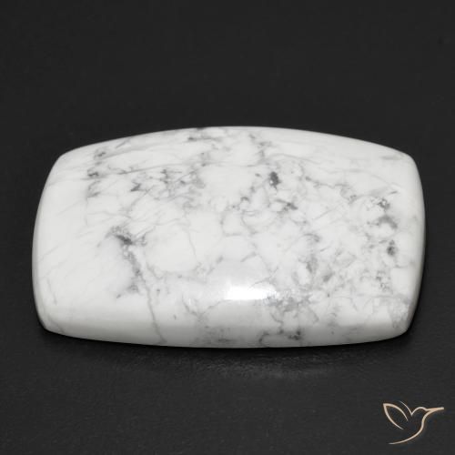 Howlite Blanc grisâtre naturelle Coussin, 29.75 ct, Opaque