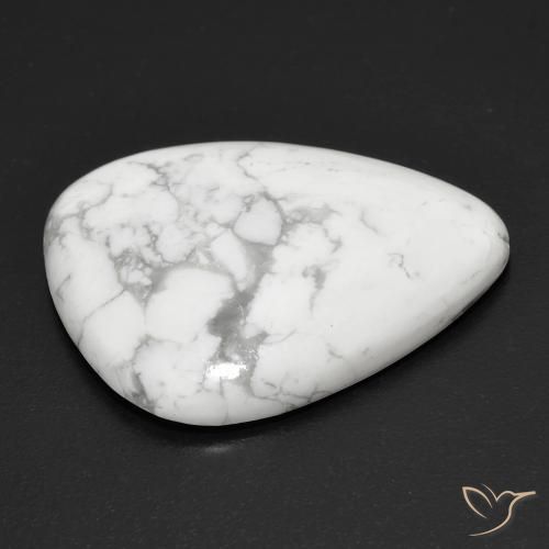 Howlite Blanc grisâtre naturelle Fantaisie, 19.85 ct, Opaque