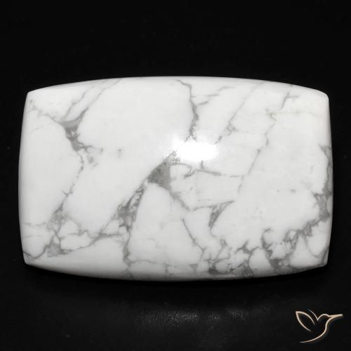 26.78ct Naturel Blanc grisâtre Howlite, Coussin, Opaque