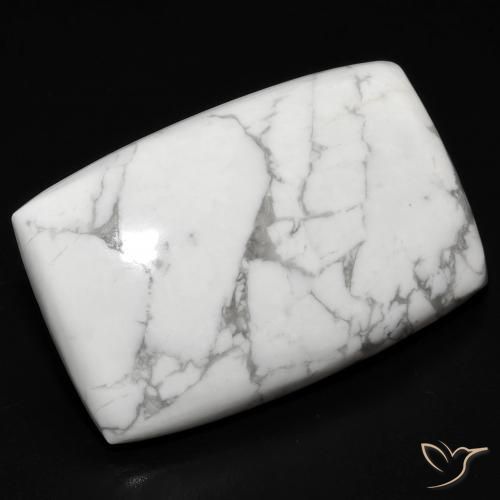 Howlite Blanc grisâtre naturelle Coussin, 26.78 ct, Opaque