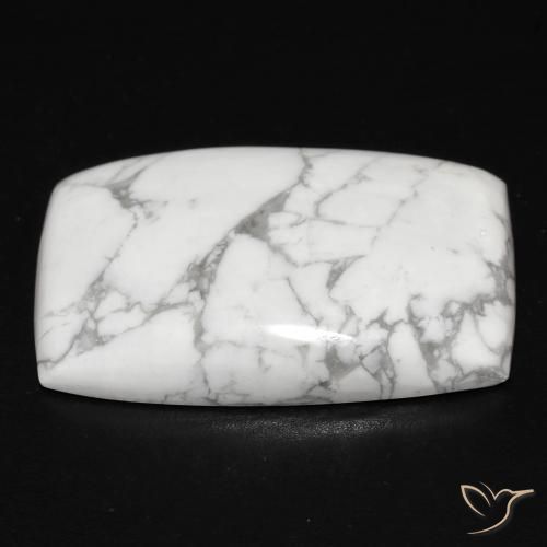 Howlite Blanc grisâtre naturelle Coussin, 26.78 ct, Opaque