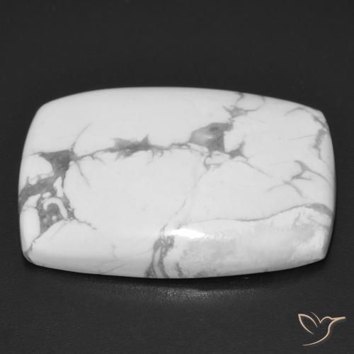Howlite Blanc grisâtre naturelle Coussin, 24.74 ct, Opaque