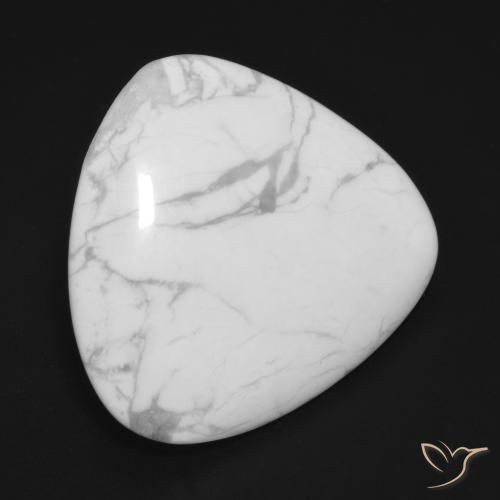 Howlite Blanc grisâtre naturelle Fantaisie, 17.46 ct, Opaque