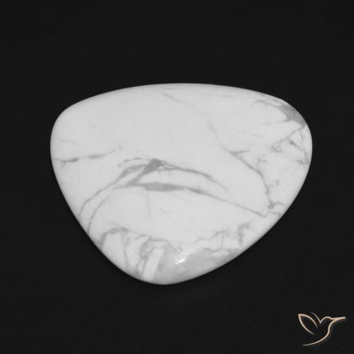 Howlite Blanc grisâtre naturelle Fantaisie, 17.46 ct, Opaque