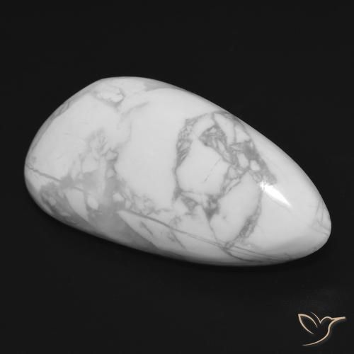 Howlite Blanc grisâtre naturelle Fantaisie, 19.50 ct, Opaque