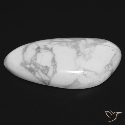 Howlite Blanc grisâtre naturelle Fantaisie, 19.50 ct, Opaque