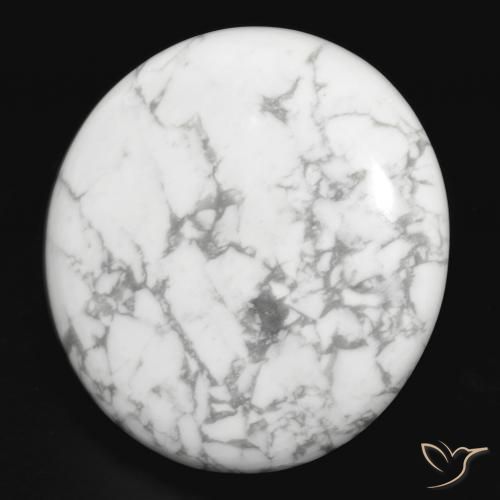 Howlite Blanc grisâtre naturelle Tour, 33.12 ct, Opaque