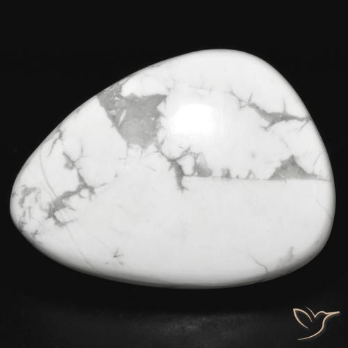 Howlite Blanc grisâtre naturelle Fantaisie, 31.63 ct, Opaque