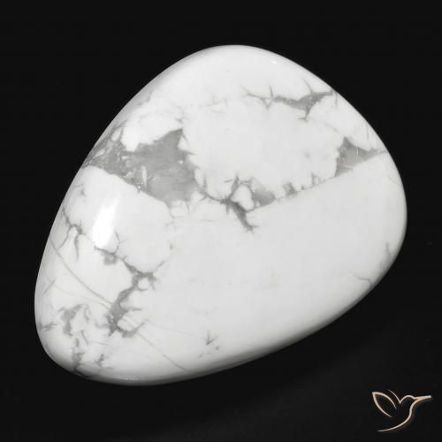 Howlite Blanc grisâtre naturelle Fantaisie, 31.63 ct, Opaque