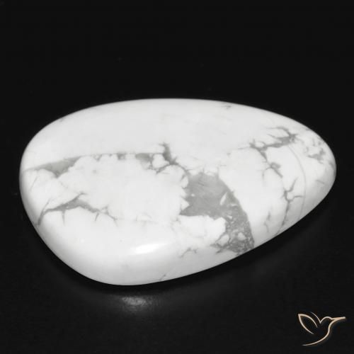 Howlite Blanc grisâtre naturelle Fantaisie, 31.63 ct, Opaque