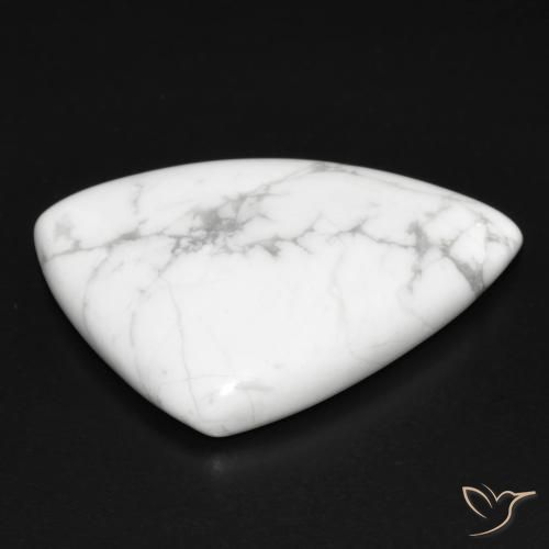 Howlite Blanc grisâtre naturelle Fantaisie, 23.73 ct, Opaque
