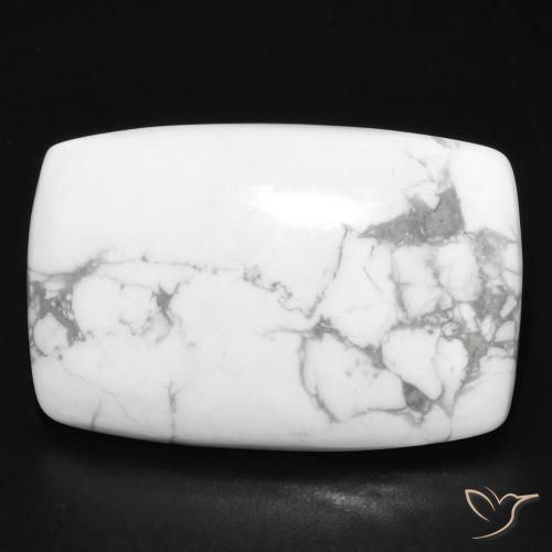 23.93ct Naturel Blanc grisâtre Howlite, Coussin, Opaque