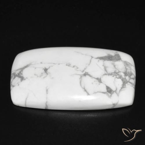 Howlite Blanc grisâtre naturelle Coussin, 23.93 ct, Opaque