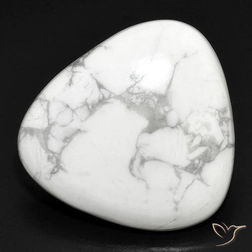 27.72ct Naturel Blanc grisâtre Howlite, Trillion, Opaque