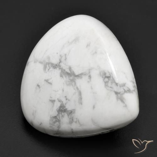 Howlite Blanc grisâtre naturelle En forme de poire, 18.34 ct, Opaque