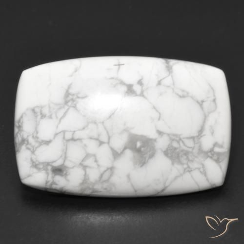 Howlite Blanc grisâtre naturelle Coussin, 23.89 ct, Opaque