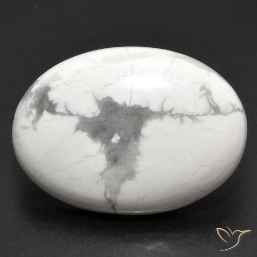 18.95ct Naturel Blanc grisâtre Howlite, ovale, Opaque