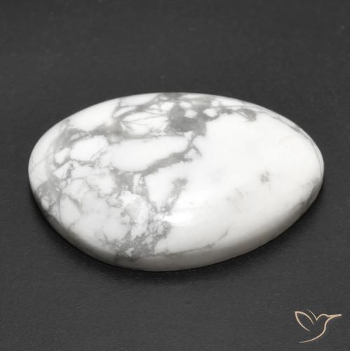 Howlite Blanc grisâtre naturelle Fantaisie, 16.57 ct, Opaque