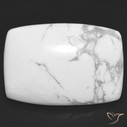 23.16ct Naturel Blanc grisâtre Howlite, Coussin, Opaque