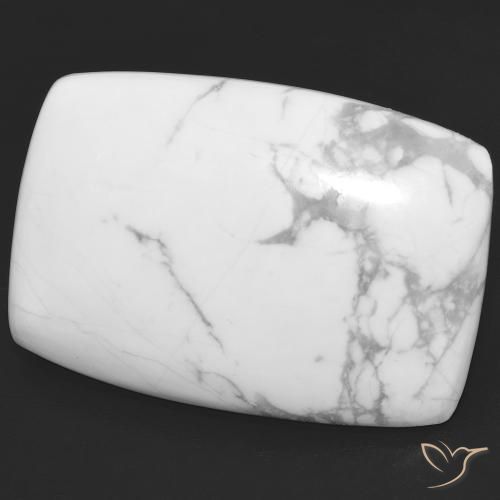 Howlite Blanc grisâtre naturelle Coussin, 23.16 ct, Opaque