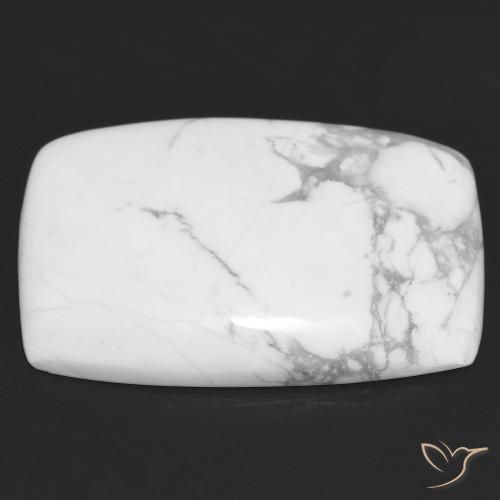 Howlite Blanc grisâtre naturelle Coussin, 23.16 ct, Opaque