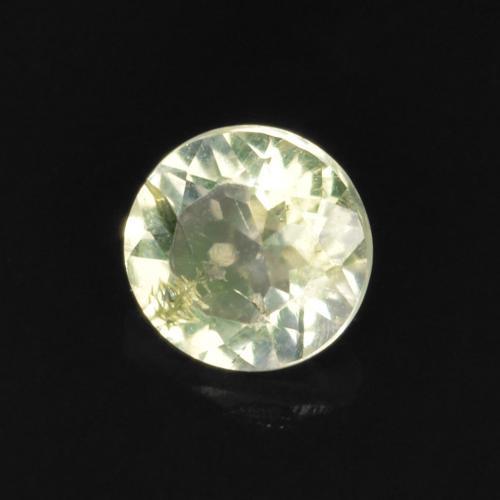 Opale hyalite vert naturelle coupe roude, 0,10 ct, transparent