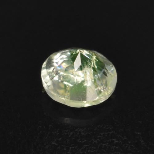 Opale hyalite vert naturelle coupe roude, 0,10 ct, transparent