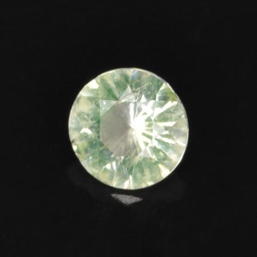 Opale hyalite Vert clair naturelle Coupe roude, 0.09 ct, Transparent