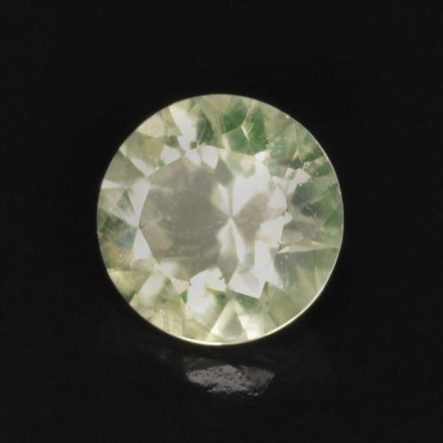 Opale hyalite vert naturelle coupe roude, 0,15 ct, transparent