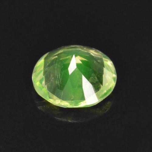 Opale hyalite vert naturelle coupe roude, 0,12 ct, transparent