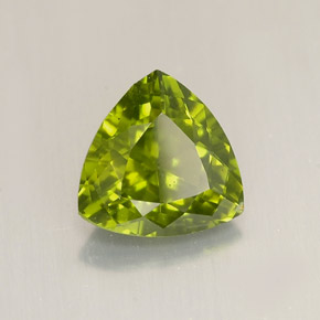 Idocrase Olive verte naturelle Trillion, 1.70 ct, VS-SI