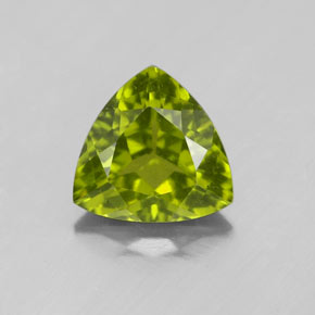 Idocrase Olive verte naturelle Trillion, 1.60 ct, VS